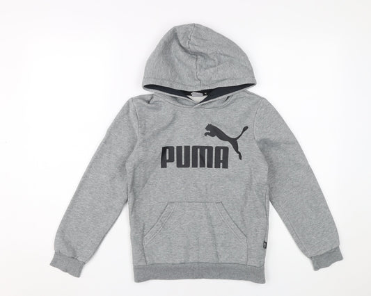 Puma Boys Grey Pullover Hoodie 9-10 Years Sports