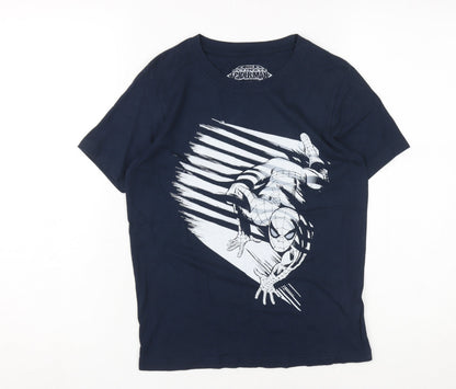 Marvel Boys Blue Spider-Man T-Shirt 10-11 Years Short Sleeve