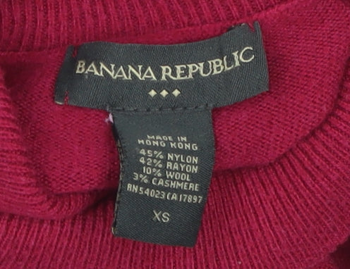 Banana Republic Red XS Unisex Kids Long Sleeve High Neck Top