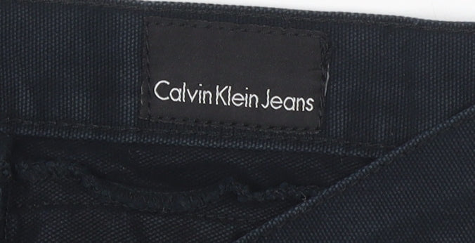 Womens UK Size 28 Calvin Klein Regular Fit Bootcut Black Jeans