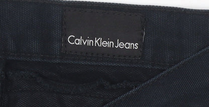 Womens UK Size 28 Calvin Klein Regular Fit Bootcut Black Jeans