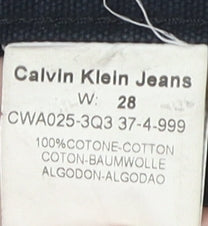 Womens UK Size 28 Calvin Klein Regular Fit Bootcut Black Jeans