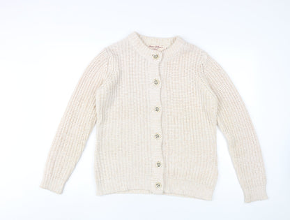 Honor Millburn Women's Beige Cardigan M 14-16 Knit Collared
