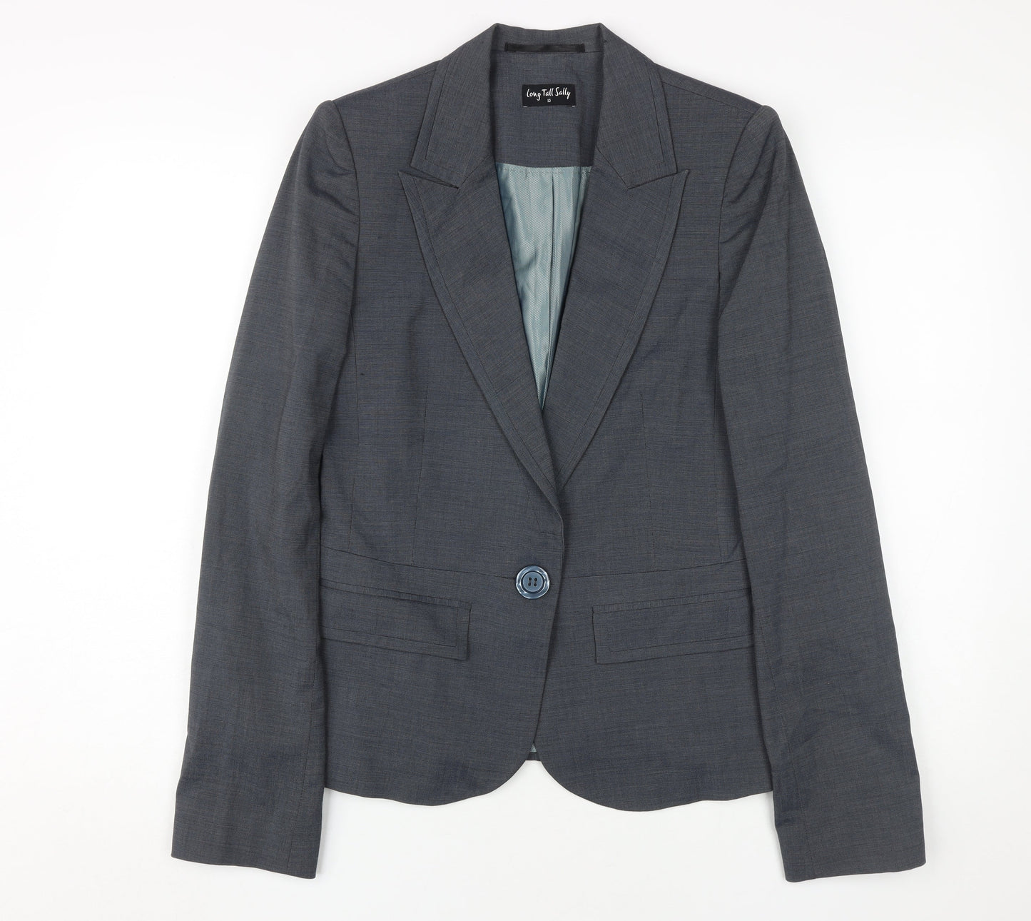 Long Tall Sally Women's Grey Suit Jacket Size 10