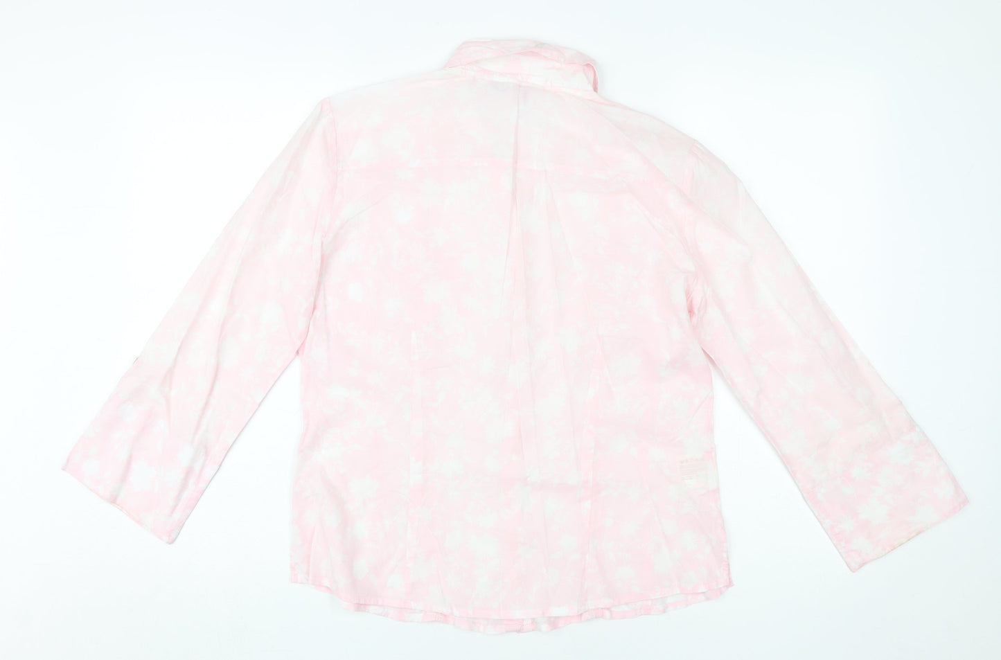 Laura Ashley Women's Pink Floral Button-Up, Size 14