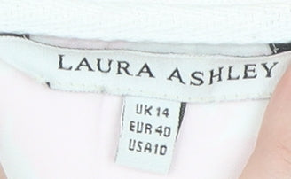 Laura Ashley Women's Pink Floral Button-Up, Size 14