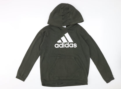 Adidas Women's Green XS Hoodie Pullover with Logo