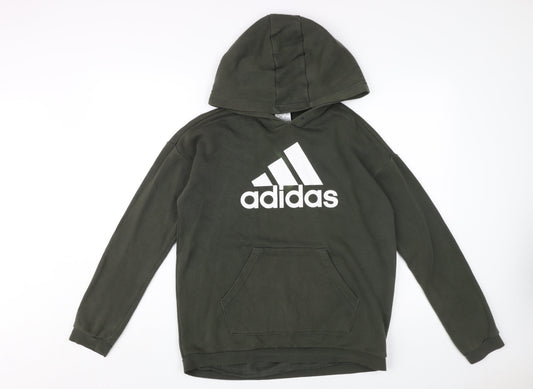 Adidas Women's Green XS Hoodie Pullover with Logo