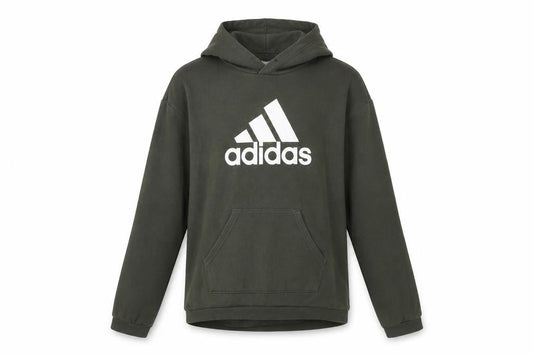 Front view of Adidas Women's Green XS Hoodie Pullover with Logo