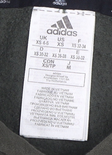 Adidas Women's Green XS Hoodie Pullover with Logo