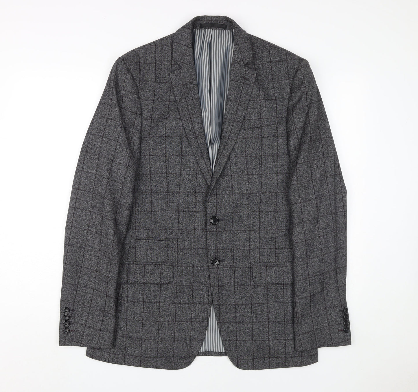 Mens UK Size 40 Jeff Banks Regular Grey Suit Jacket