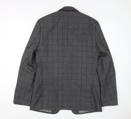 Mens UK Size 40 Jeff Banks Regular Grey Suit Jacket