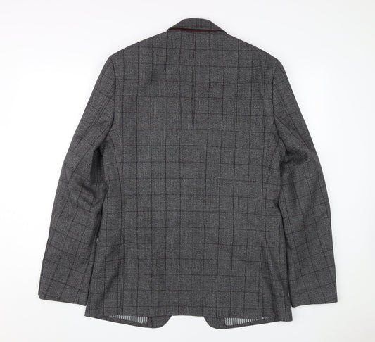 Mens UK Size 40 Jeff Banks Regular Grey Suit Jacket
