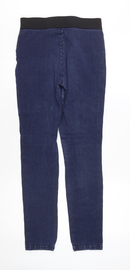 Reiss Women's Blue Skinny Jeans Size 10 Elastic Waist