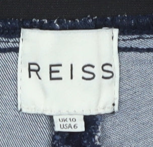 Reiss Women's Blue Skinny Jeans Size 10 Elastic Waist