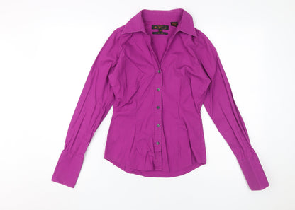 Ben Sherman Women's Purple XS Slim Button-Up Shirt