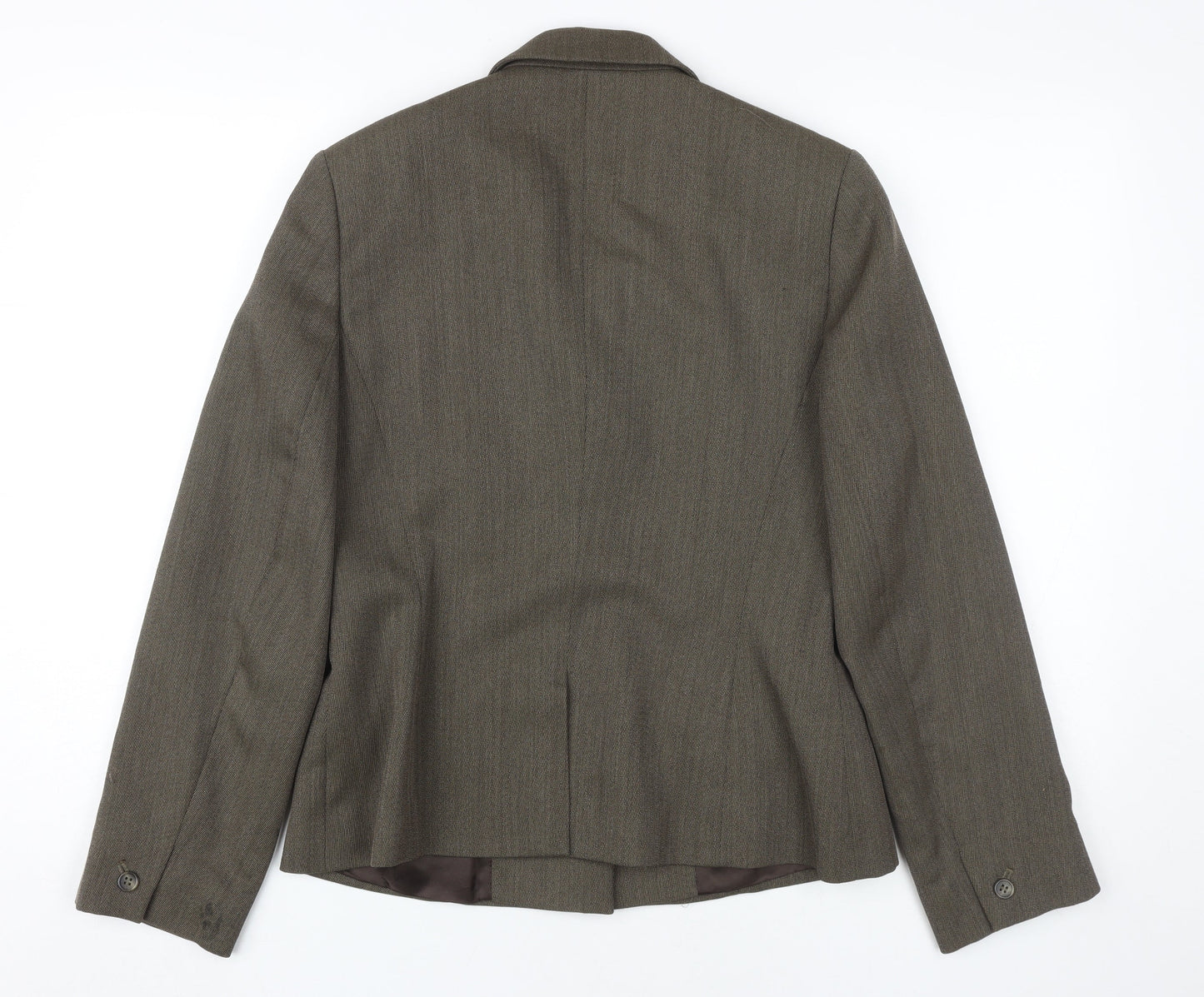 Laura Ashley Women's Brown Wool Blazer Size 12 Classic Style