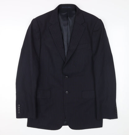 Mens UK Size 38 Jaeger Regular Black Suit Jacket