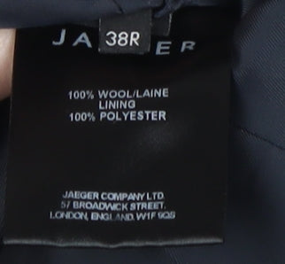 Mens UK Size 38 Jaeger Regular Black Suit Jacket