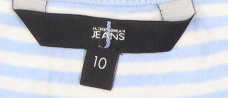 Jasper Conran Women's Blue Striped Sleeveless Cowl Neck Top