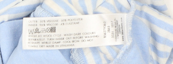 Jasper Conran Women's Blue Striped Sleeveless Cowl Neck Top