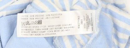 Jasper Conran Women's Blue Striped Sleeveless Cowl Neck Top