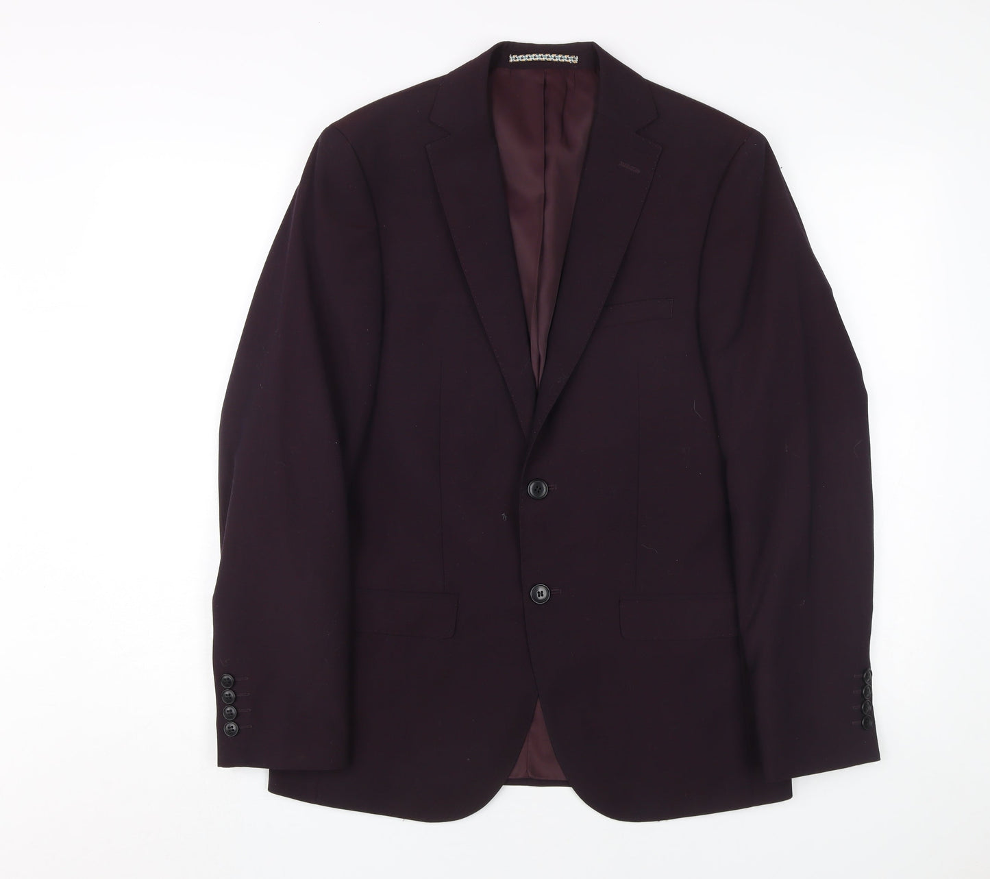 Mens UK Size 38 Moss London Regular Purple Suit Jacket
