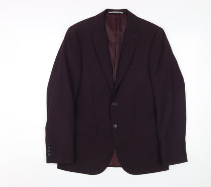 Mens UK Size 38 Moss London Regular Purple Suit Jacket