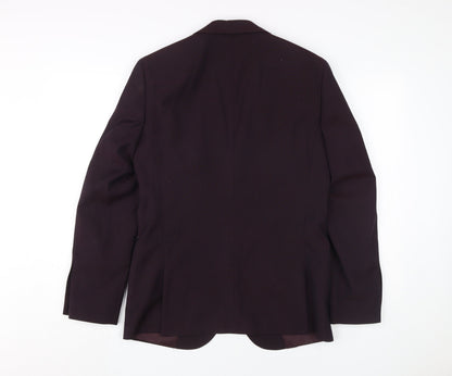 Mens UK Size 38 Moss London Regular Purple Suit Jacket