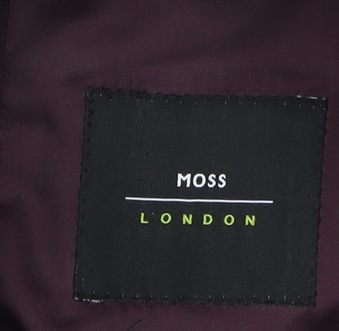 Mens UK Size 38 Moss London Regular Purple Suit Jacket