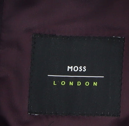 Mens UK Size 38 Moss London Regular Purple Suit Jacket