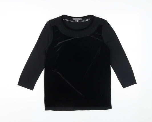 Laura Ashley Women's Black Basic Blouse, Size 8