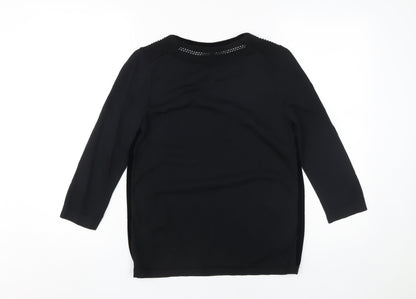 Laura Ashley Women's Black Basic Blouse, Size 8