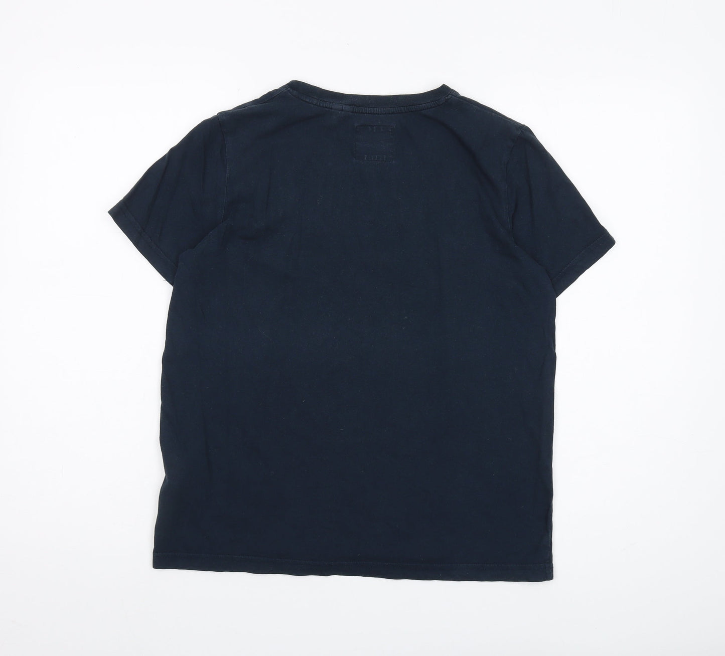 Unisex Adults UK Size 8 Superdry Blue Basic T-Shirt