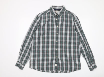 Marks and Spencer Men's Plaid Shirt, Large Multicolour