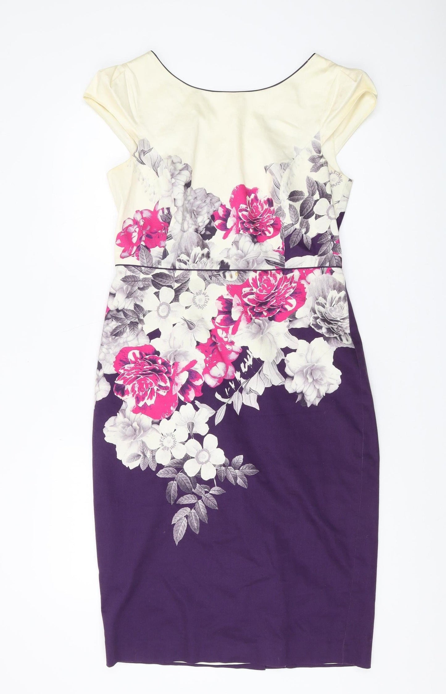 Monsoon Women's Multicolour Floral Pencil Dress Size 12