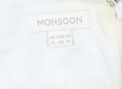 Monsoon Women's Multicolour Floral Pencil Dress Size 12