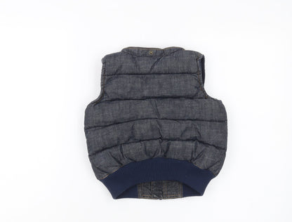H&M Unisex Baby Grey Puffer Vest 12 Months Casual Sleeveless