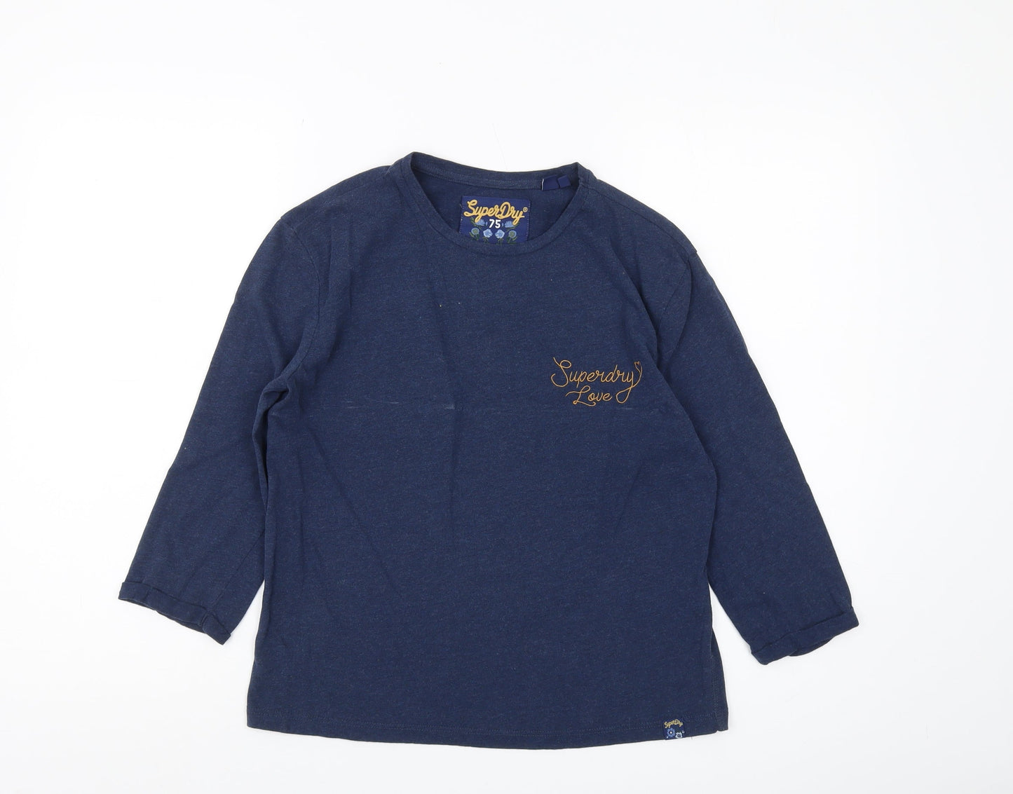 Womens UK Size 8 Superdry Blue Basic T-Shirt