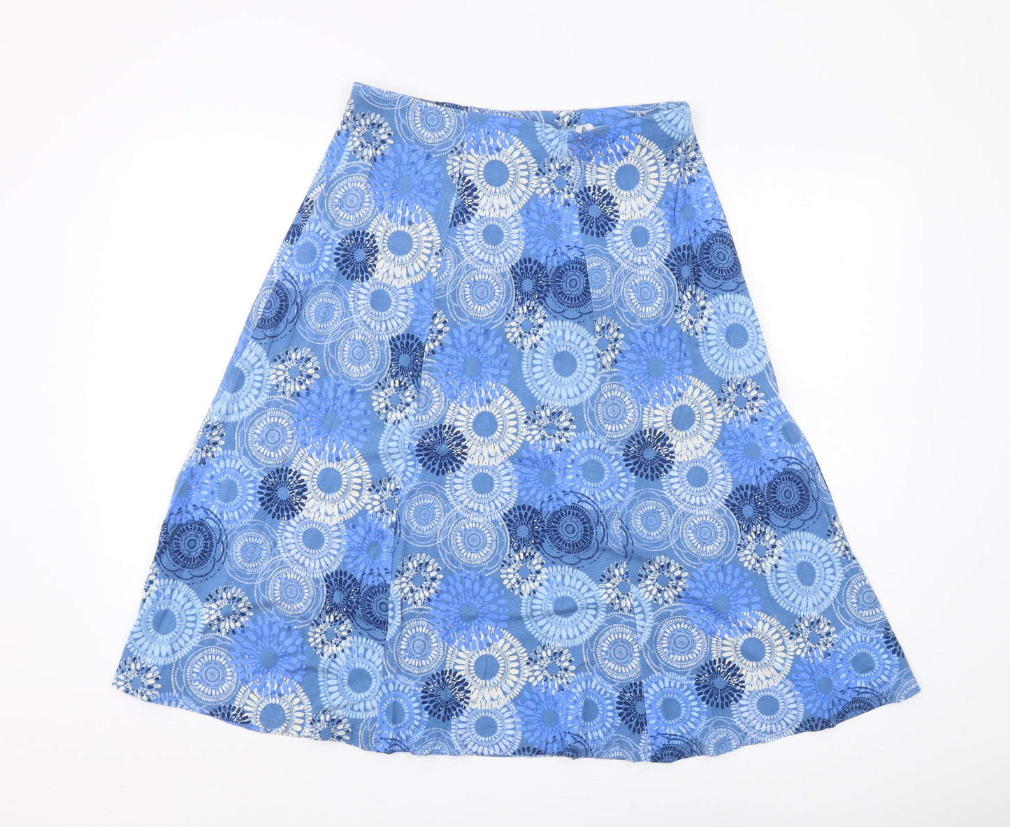 Honor Millburn Women's Blue 12 A-Line Geometric Skirt