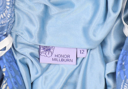 Honor Millburn Women's Blue 12 A-Line Geometric Skirt