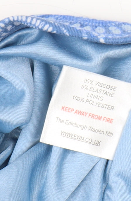 Honor Millburn Women's Blue 12 A-Line Geometric Skirt