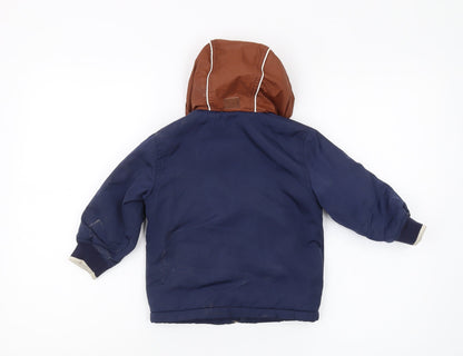 Timberland Boys Blue Puffer Jacket, 2 Years, Hooded, Winter