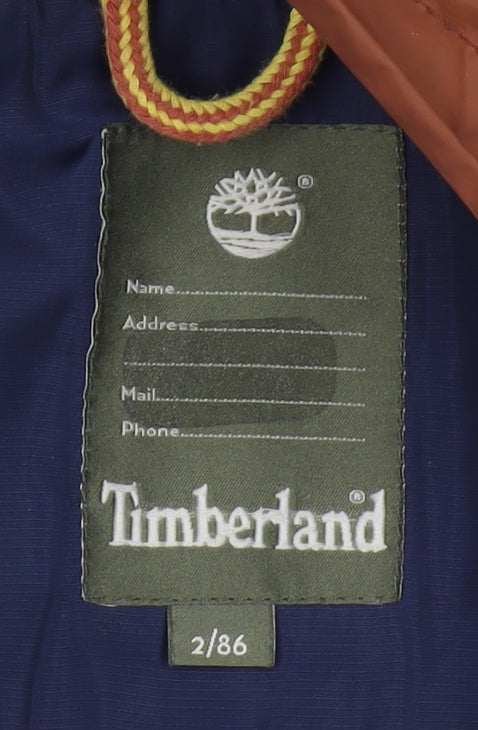 Timberland Boys Blue Puffer Jacket, 2 Years, Hooded, Winter