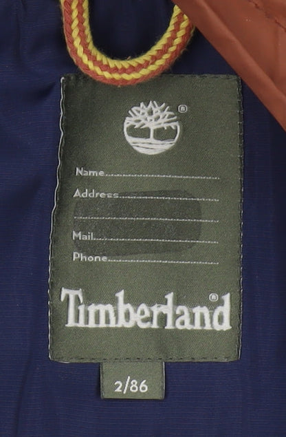 Timberland Boys Blue Puffer Jacket, 2 Years, Hooded, Winter