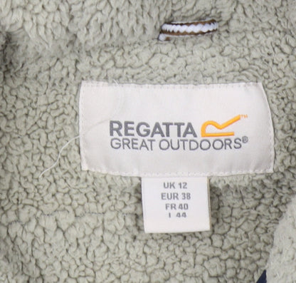 Regatta Women's Blue Puffer Jacket Size 12 Hooded Casual
