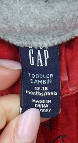 GAP Unisex Red Jacket 12-18 Months Essential Autumn Wear