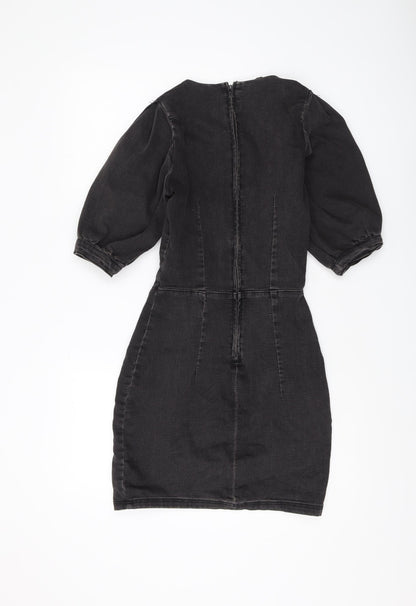 H&M Divided Black Bodycon Dress 8 Women Casual Chic