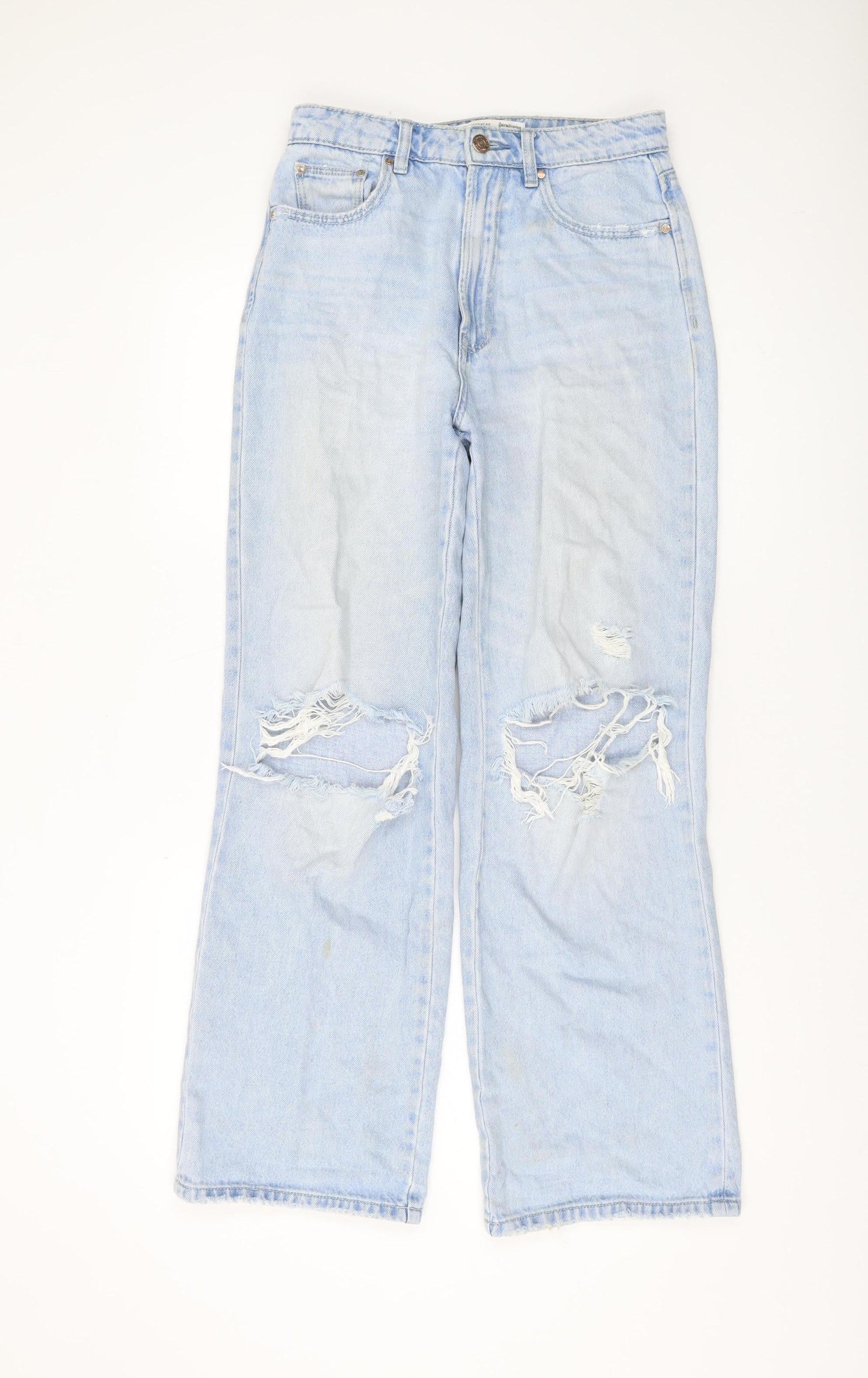 Womens UK Size M Stradivarius Regular Fit Straight Blue Jeans