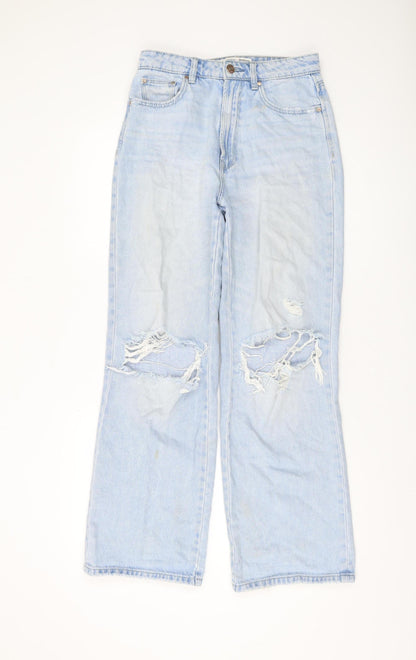 Womens UK Size M Stradivarius Regular Fit Straight Blue Jeans